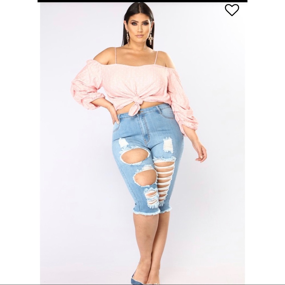 Lost at Sea Distressed Bermuda Denim Short